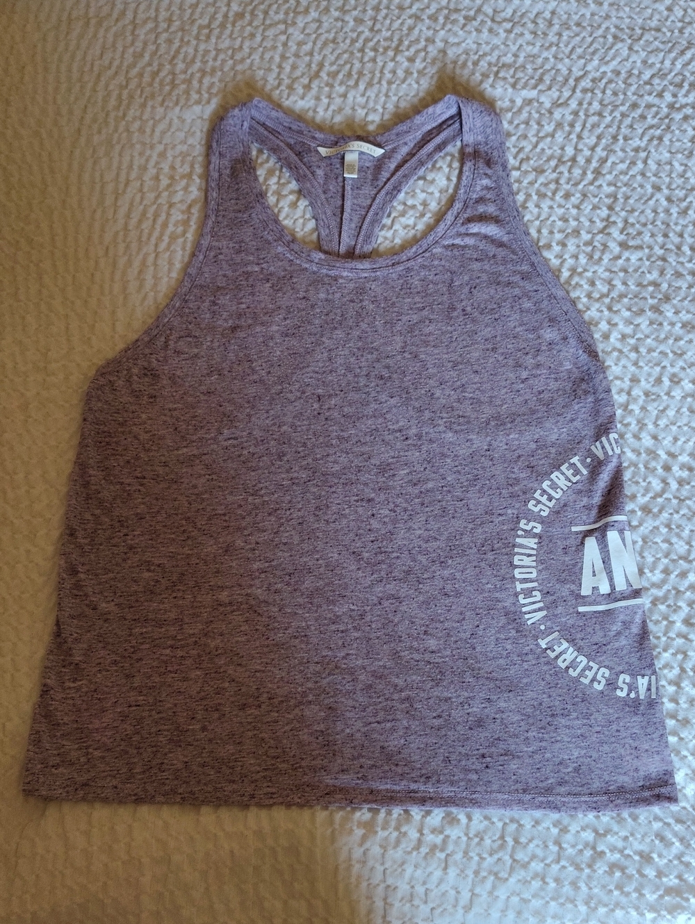 Victoria's Secret Angel Heathered Purple Racerback Tank Size S...NWOT